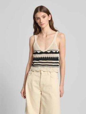 Top o kroju regular fit z dzianiny z mieszanki bawełny model ‘MERIDA’ Only