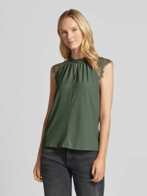 Top o kroju regular fit z koronkowymi rękawami model ‘MILLA’ Vero Moda