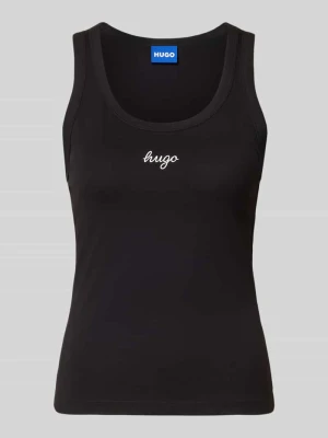 Top o kroju regular fit z mieszanki bawełny model 'Damatank_B' Hugo Czarny