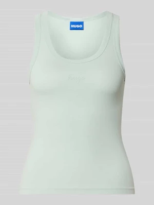 Top o kroju regular fit z mieszanki bawełny model 'Damatank_B' Hugo Trzcinowy