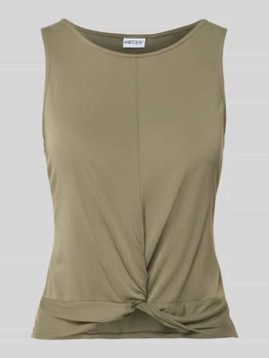 Top o kroju regular fit z mieszanki wiskozy model 'ANORA' Pieces Khaki