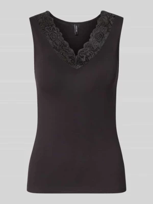 Top o kroju regular fit z mieszanki wiskozy model 'ROSA' Vero Moda Czarny