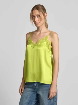 Top o kroju regular fit z mieszanki wiskozy z domieszką jedwabiu model 'Silia' CPH MUSE Oliwkowy