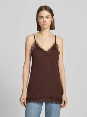 Top o kroju regular fit z obszyciem koronką Gina Tricot