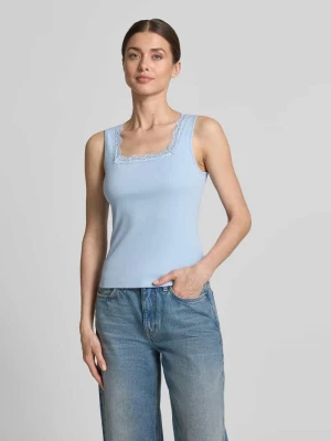 Top o kroju regular fit z obszyciem koronką Jake*s Jasnoniebieski