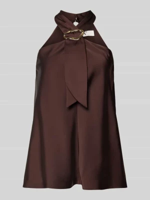 Top o kroju regular fit z ozdobnym obszyciem V by Vera Mont