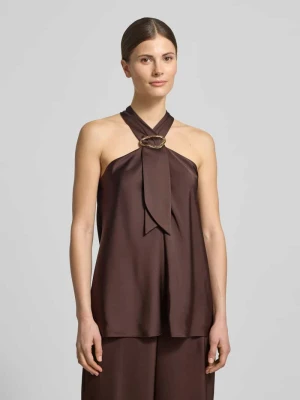 Top o kroju regular fit z ozdobnym obszyciem V by Vera Mont