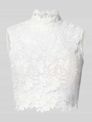 Top o kroju regular fit z półprzezroczystego materiału luxuar