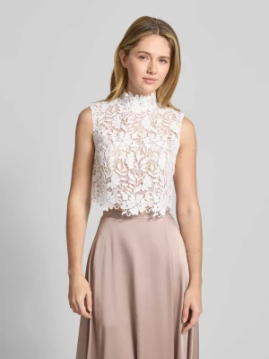 Top o kroju regular fit z półprzezroczystego materiału luxuar