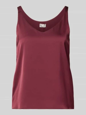 top o kroju regular fit z satyny V by Vera Mont