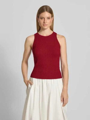 Top o kroju relaxed fit z mieszanki wiskozy model 'Charlitta' MSCH Copenhagen Ciemnoczerwony