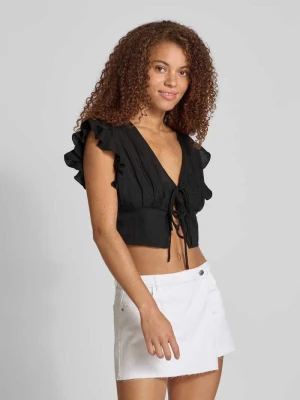 Zdjęcie produktu Top o kroju relaxed fit z mieszanki wiskozy model ‘ZEVEN’ Only Czarny