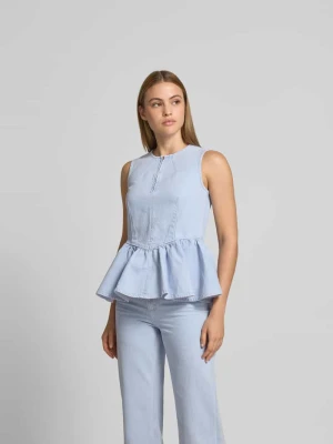 Top o kroju slim fit w denimowym wyglądzie BAUM & PFERDGARTEN Jeansowy niebieski