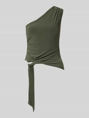 Top o kroju slim fit w kroju na jedno ramię model 'Jemma' Forever New