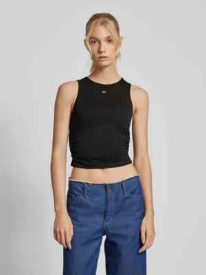 Top o kroju slim fit z bocznymi marszczeniami model ‘GATHERING’ Tommy Jeans