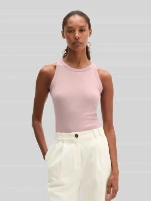 Top o kroju slim fit z czystej bawełny Marc O'Polo Różowy