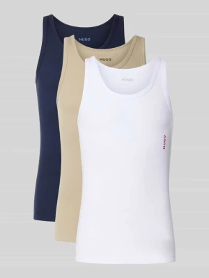top o kroju slim fit z czystej bawełny model 'TANK TOP TRIPL. PACK' Hugo Trzcinowy