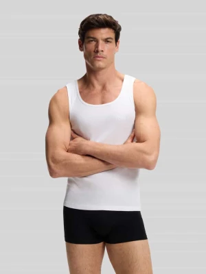 Top o kroju slim fit z czystej bawełny w zestaw 3 szt. Boss Granatowy