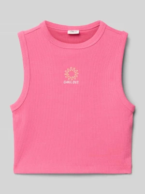 Top o kroju slim fit z dodatkiem bawełny s.Oliver RED LABEL
