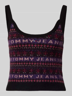 Top o kroju slim fit z dodatkiem wełny model ‘FAIRISLE’ Tommy Jeans