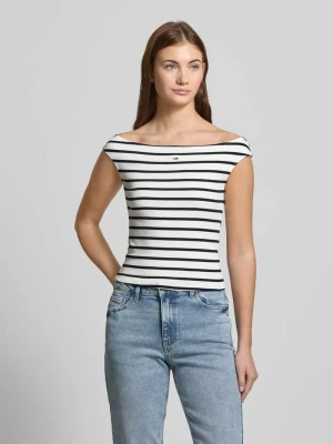 Top o kroju slim fit z dużym dekoltem w łódkę Tommy Jeans