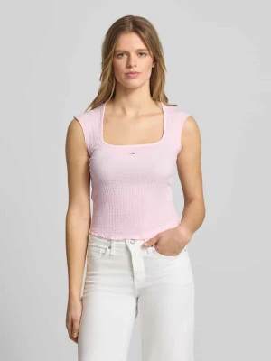 Top o kroju slim fit z falbanką Tommy Jeans