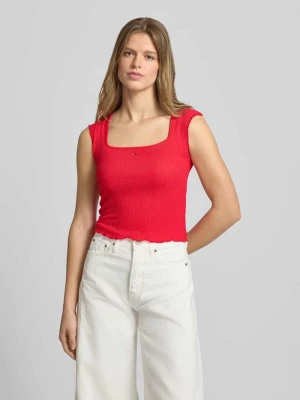 Top o kroju slim fit z falbanką Tommy Jeans