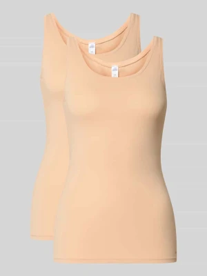 Top o kroju slim fit z mieszanka bawełny SKINY Beżowy