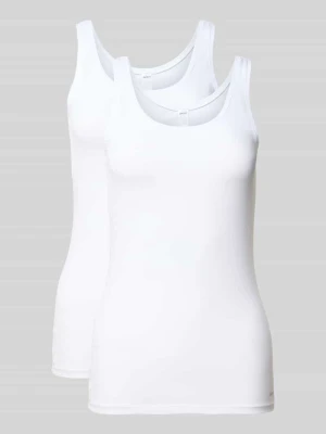 Top o kroju slim fit z mieszanka bawełny SKINY Biały
