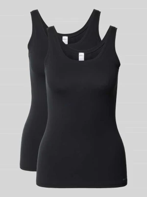 Top o kroju slim fit z mieszanka bawełny SKINY Czarny