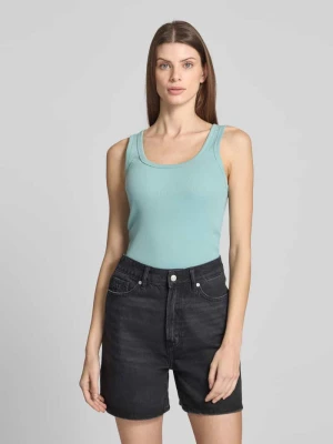 Top o kroju slim fit z mieszanki bawełny Marc O'Polo Miętowy