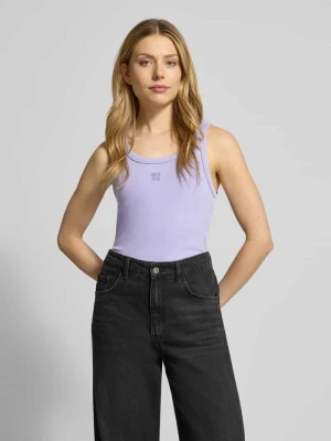 Top o kroju slim fit z mieszanki bawełny model ‘DATAMIA’ HUGO