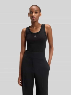 Top o kroju slim fit z mieszanki bawełny model „DATAMIA” HUGO