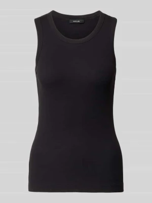 top o kroju slim fit z mieszanki bawełny model 'Ilesso' Opus Czarny