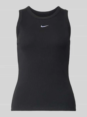 Top o kroju slim fit z mieszanki bawełny Nike Czarny