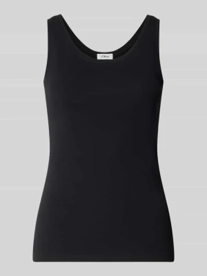 Top o kroju slim fit z mieszanki bawełny s.Oliver Czarny