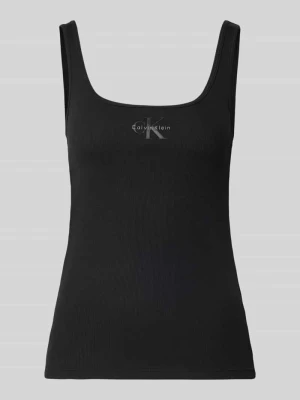 Top o kroju slim fit z nadrukiem z logo model ‘Scoop’ Calvin Klein Jeans