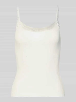 Top o kroju slim fit z obszyciem koronką model 'Ajour' REVIEW