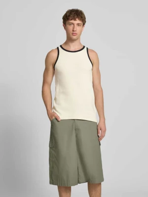 Top o kroju slim fit z okrągłym dekoltem Karl Kani Écru