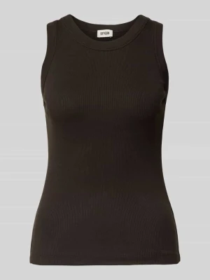 Top o kroju slim fit z okrągłym dekoltem model 'Olina' drykorn