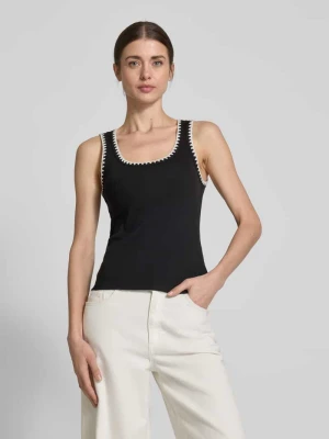 Zdjęcie produktu Top o kroju slim fit z okrągłym dekoltem model 'VIOLA' Vero Moda Czarny
