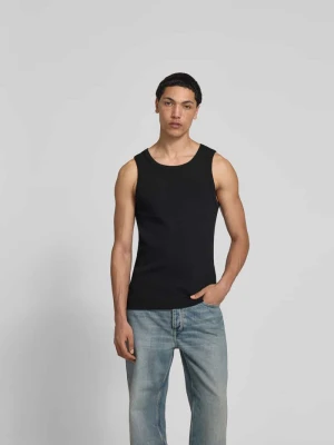 Top o kroju slim fit z okrągłym dekoltem Won Hundred Czarny