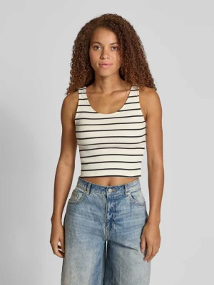 Top o kroju slim fit z prążkowaniem model ‘NESSA’ Only