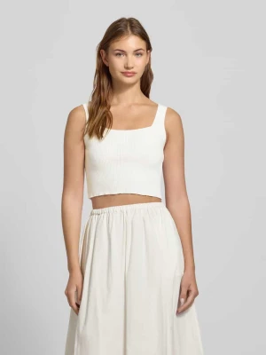 Top o kroju slim fit z prążkowaniem model ‘TATIANNA’ Only