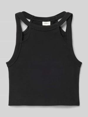 Top o kroju slim fit z wycięciami s.Oliver RED LABEL