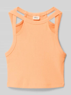 Top o kroju slim fit z wycięciami s.Oliver RED LABEL