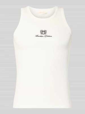 Top o kroju slim fit z wyhaftowanym logo ANOTHER COTTON LAB