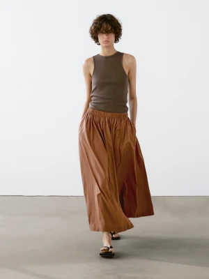 Top O Kroju Slim Z Ćwiekami - Szarobrązowy - - Massimo Dutti - Kobieta