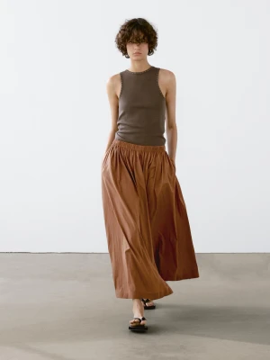 Top O Kroju Slim Z Ćwiekami - Szarobrązowy - - Massimo Dutti - Kobieta