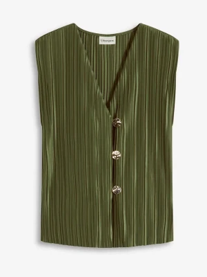 Top plisowany BonPrix zielony